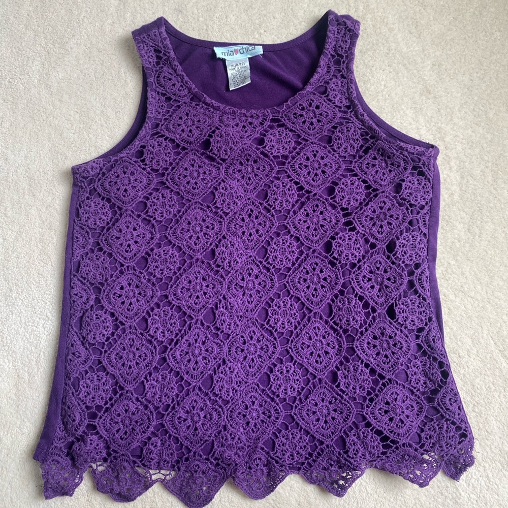 Mia Chica Purple Kids Shirt M